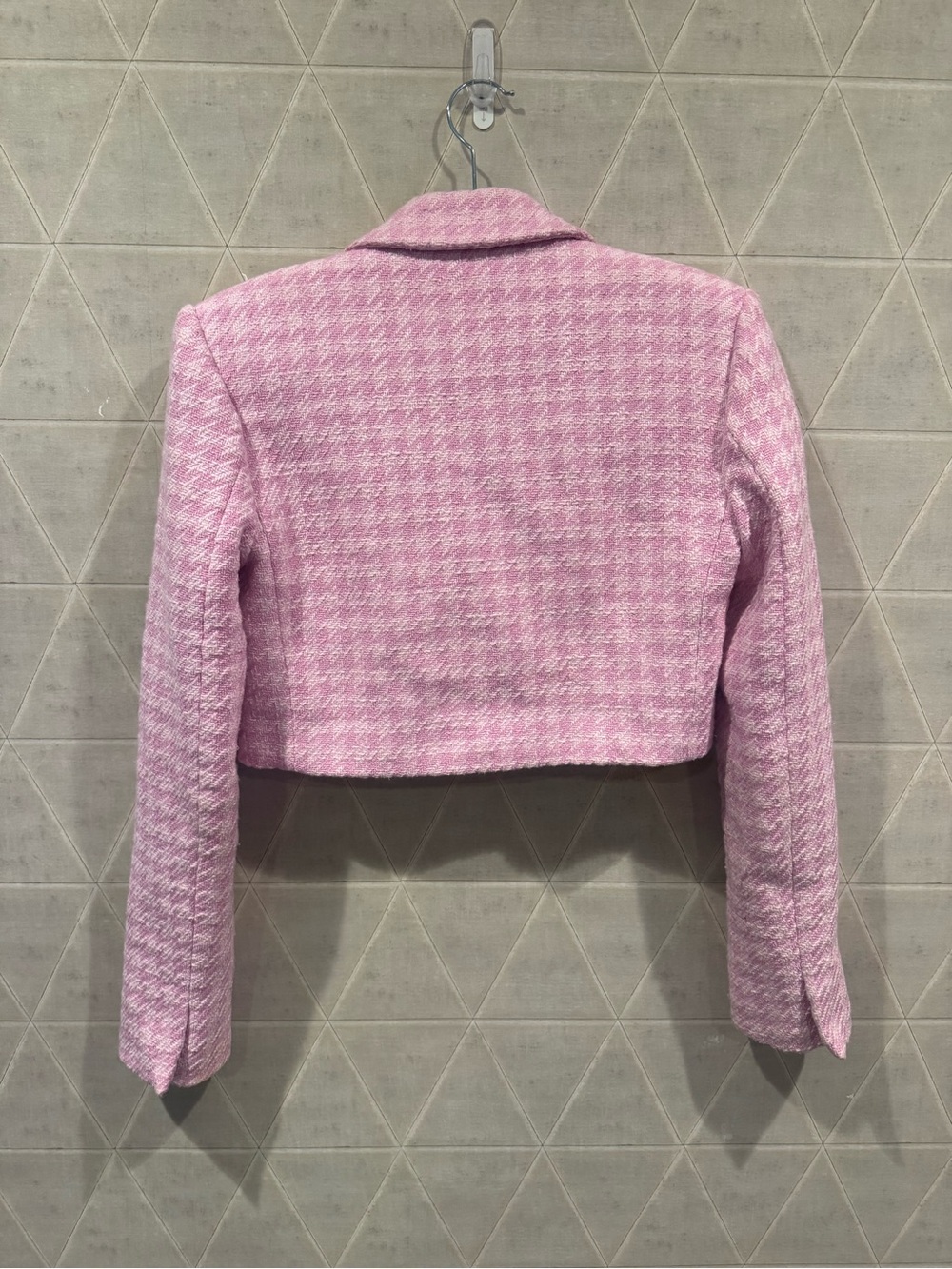 Zara Pink Tweed Blazer - Picture 4 of 8